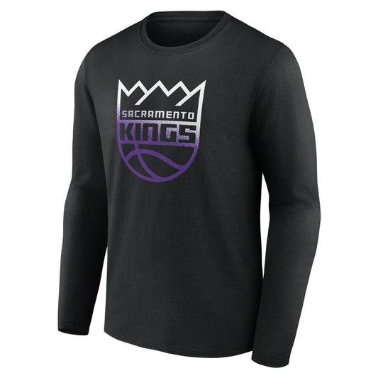 Sacramento Kings Gradient Logo Long Sleeve T-Shirt - Black outlet