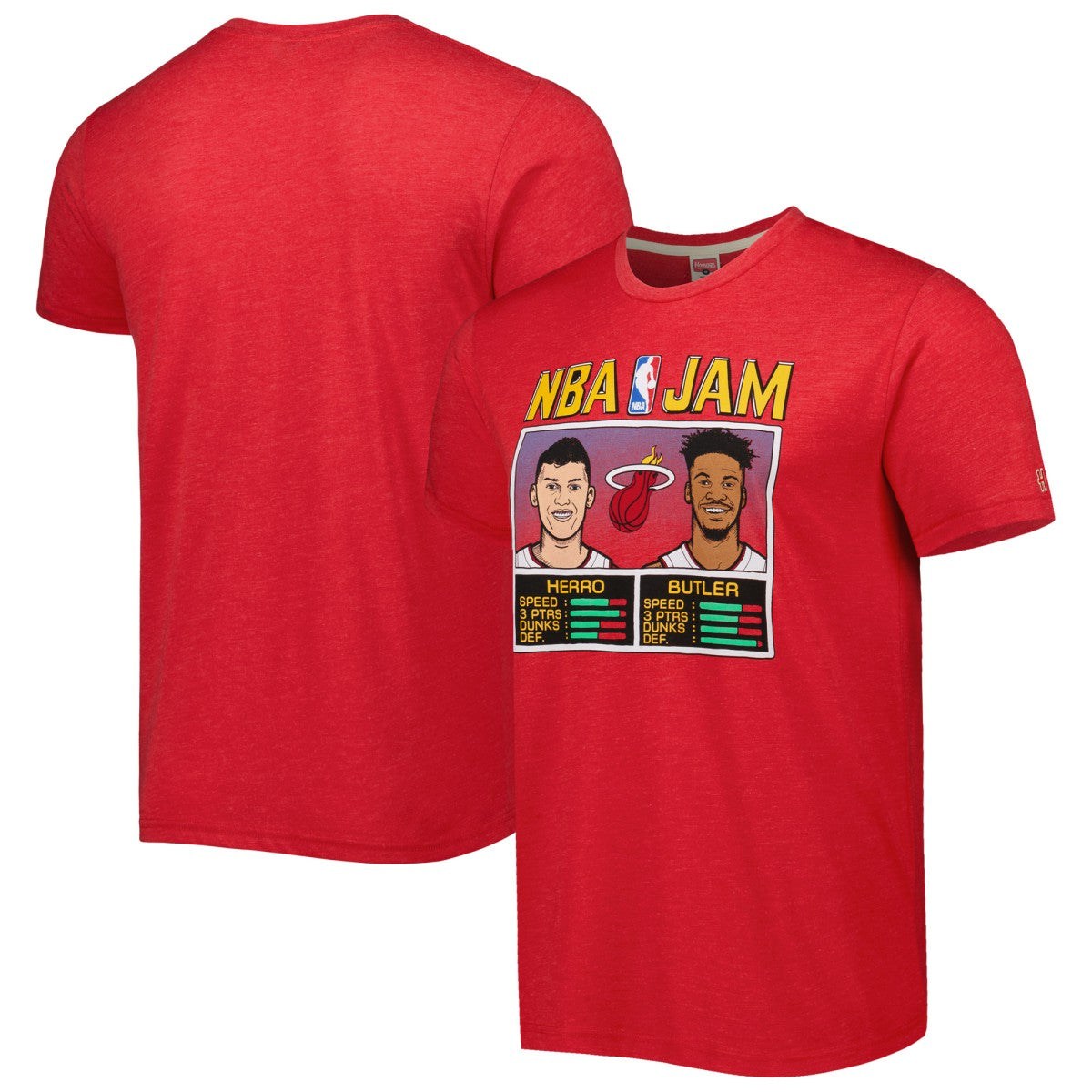 Tyler Herro & Jimmy Butler Miami Heat Homage NBA Jam Tri-Blend T-Shirt - Red outlet