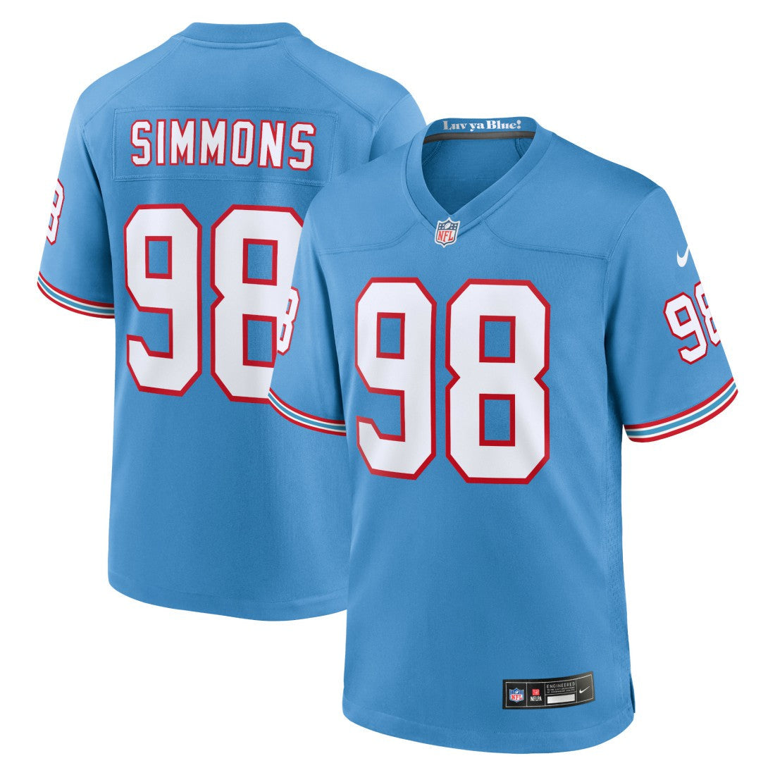 Jeffery Simmons Tennessee Titans Youth Game Jersey - Light Blue | Nike cheap