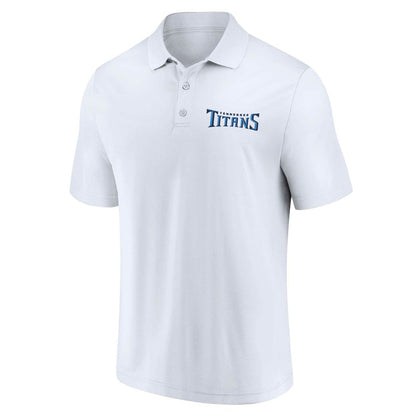Tennessee Titans Lockup Two-Pack Polo Set - White/Navy on sale
