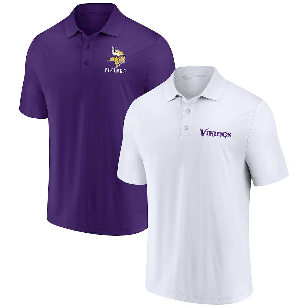 Minnesota Vikings Lockup Two-Pack Polo Set - White/Purple outlet