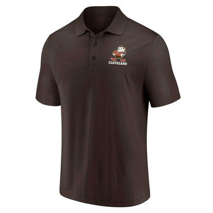 Cleveland Browns Throwback Two-Pack Polo Set - White/Brown on sale
