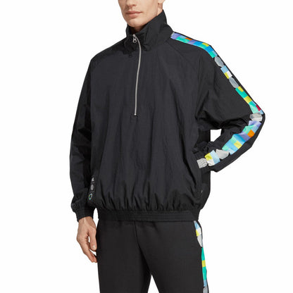 Peter Saville x Manchester United Half-Zip Pullover Jacket – Black | Adidas for sale