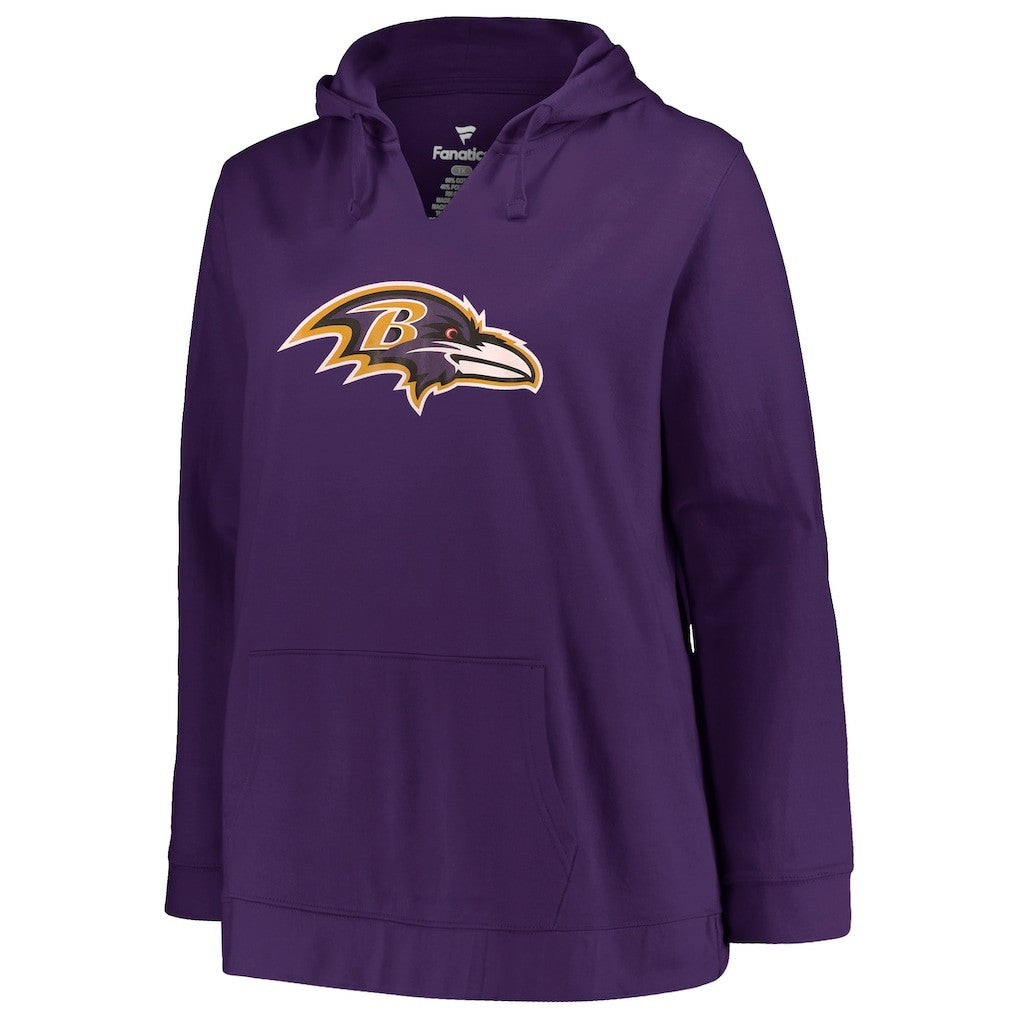 Lamar Jackson Baltimore Ravens Profile Women's Plus Size Player Name & Number Pullover Hoodie - Purple sale