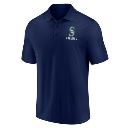 Seattle Mariners Two-Pack Logo Lockup Polo Set - Navy/White