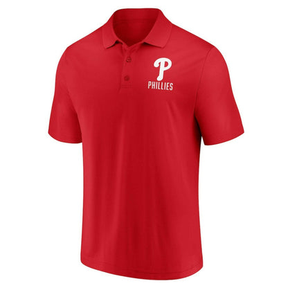 Philadelphia Phillies Two-Pack Logo Lockup Polo Set - Red/White