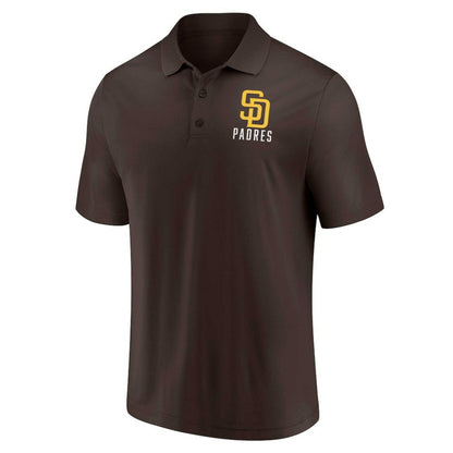 San Diego Padres Two-Pack Logo Lockup Polo Set - Brown/White
