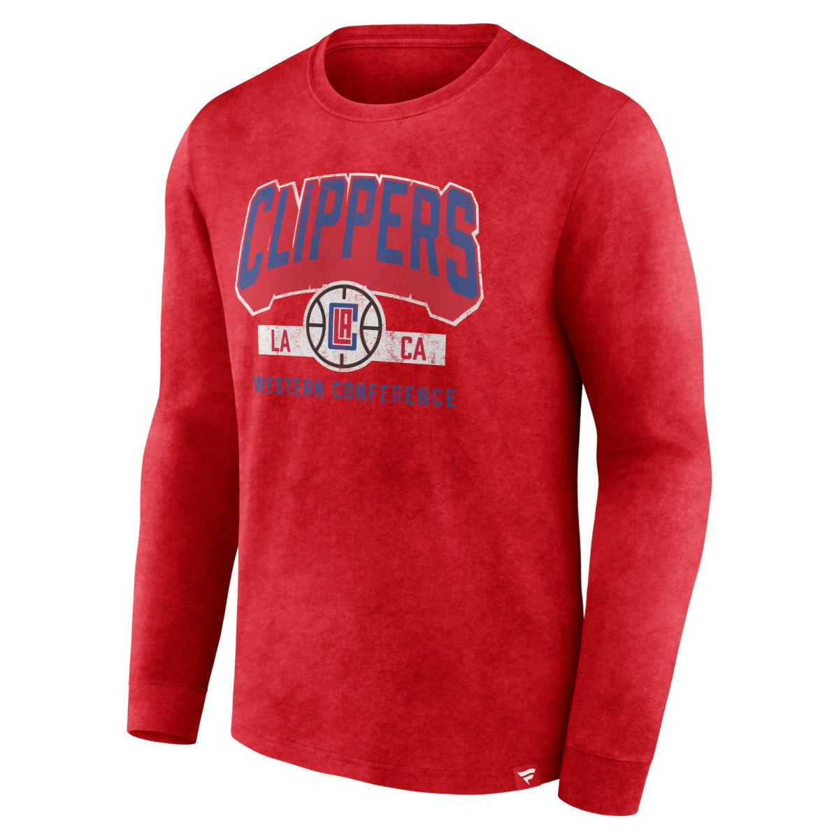 LA Clippers Front Court Press Snow Wash Long Sleeve T-Shirt - Heather Red | Fanatics outlet