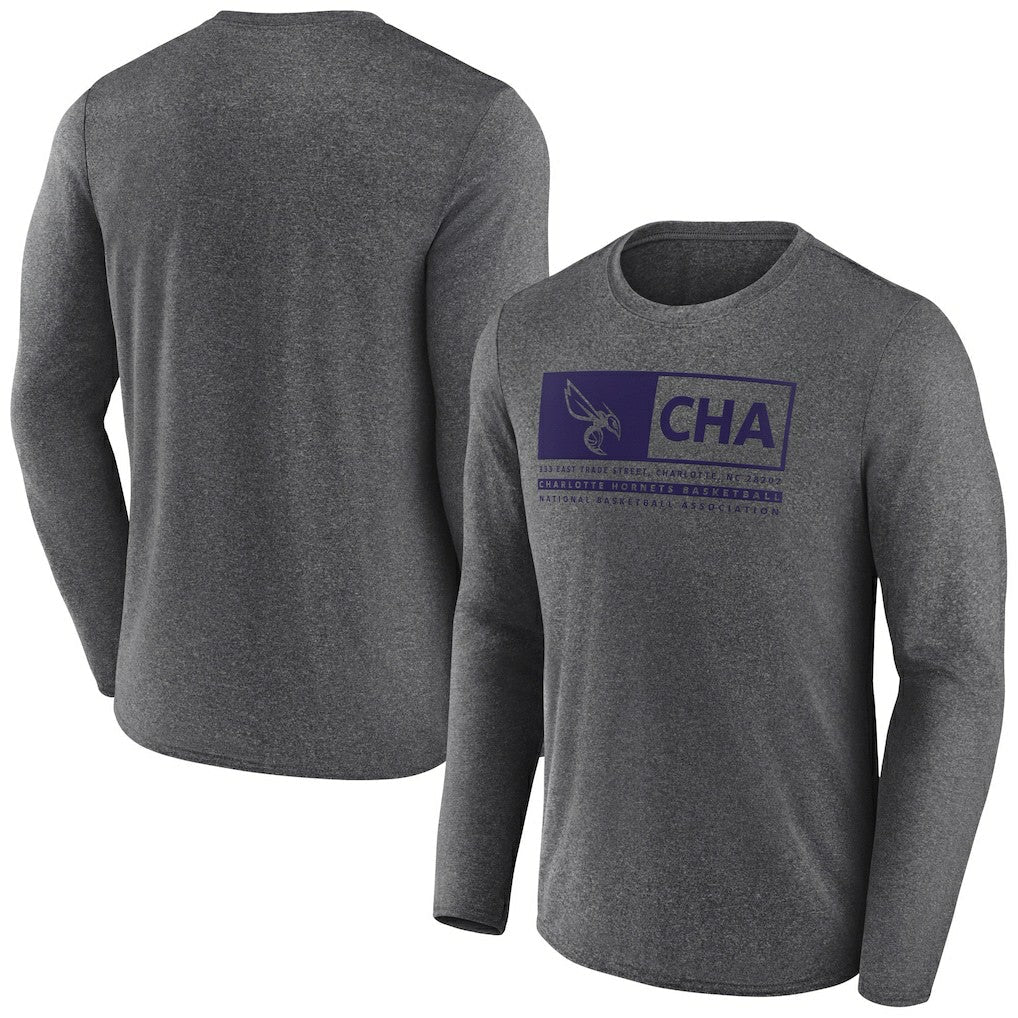 Charlotte Hornets Three-Point Play T-Shirt - Heather Charcoal | Fanatics cheap