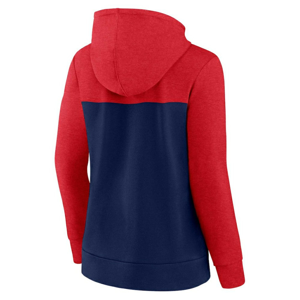 Washington Nationals Women's City Ties Hoodie Full-Zip Sweatshirt - Red/Navy