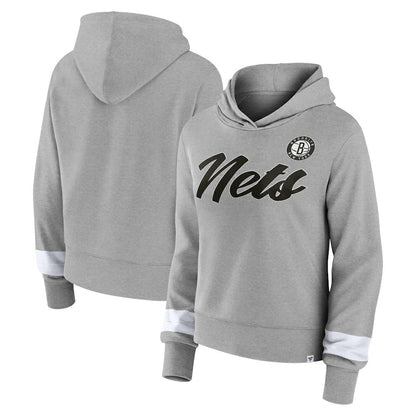 Brooklyn Nets Women's Halftime Pullover Hoodie - Heather Gray | Fanatics sale