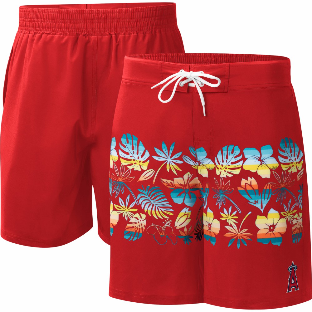 Los Angeles Angels G-III Sports by Carl Banks Breeze Volley Swim Shorts - Red