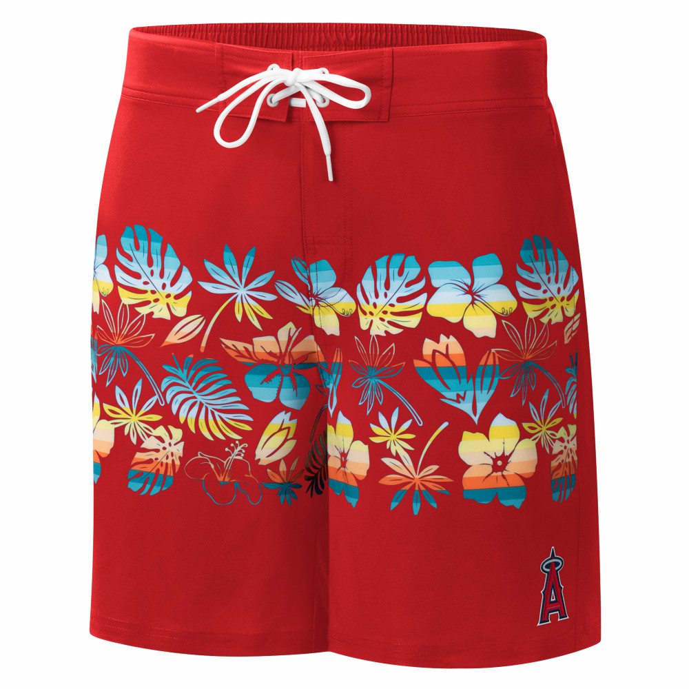 Los Angeles Angels G-III Sports by Carl Banks Breeze Volley Swim Shorts - Red