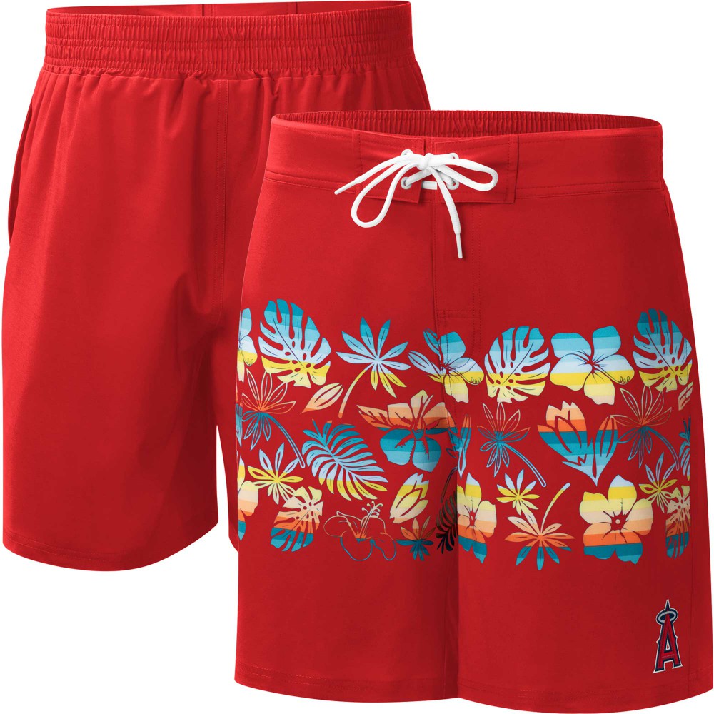 Los Angeles Angels G-III Sports by Carl Banks Breeze Volley Swim Shorts - Red
