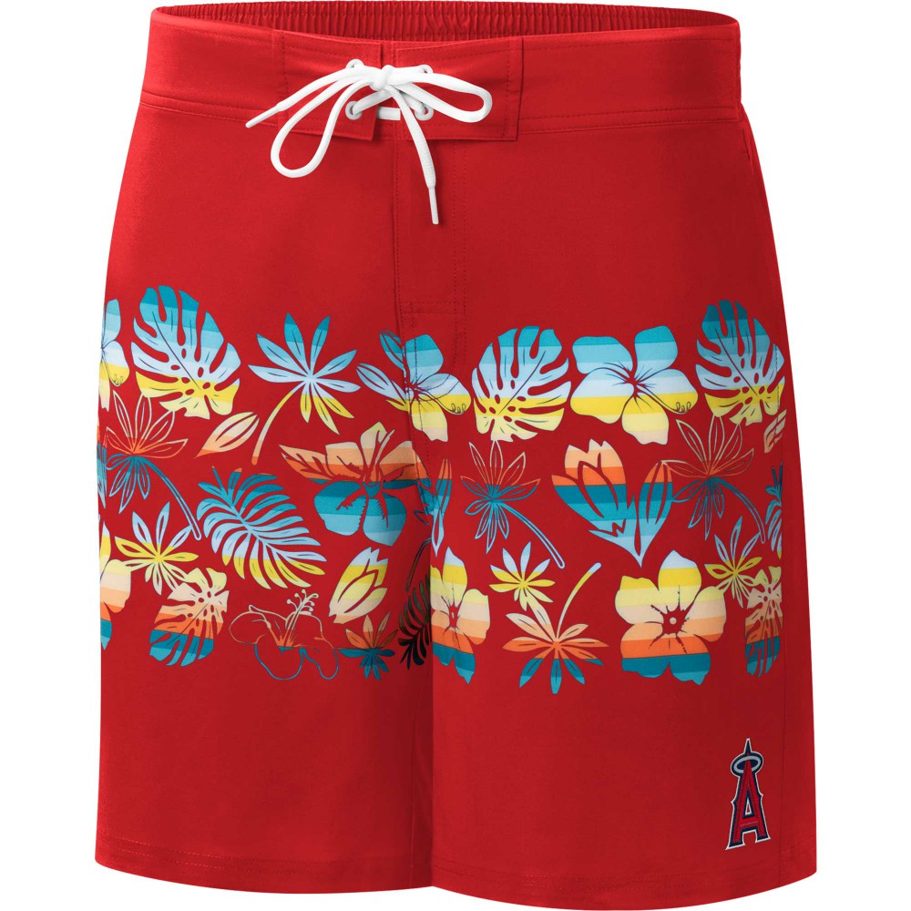 Los Angeles Angels G-III Sports by Carl Banks Breeze Volley Swim Shorts - Red
