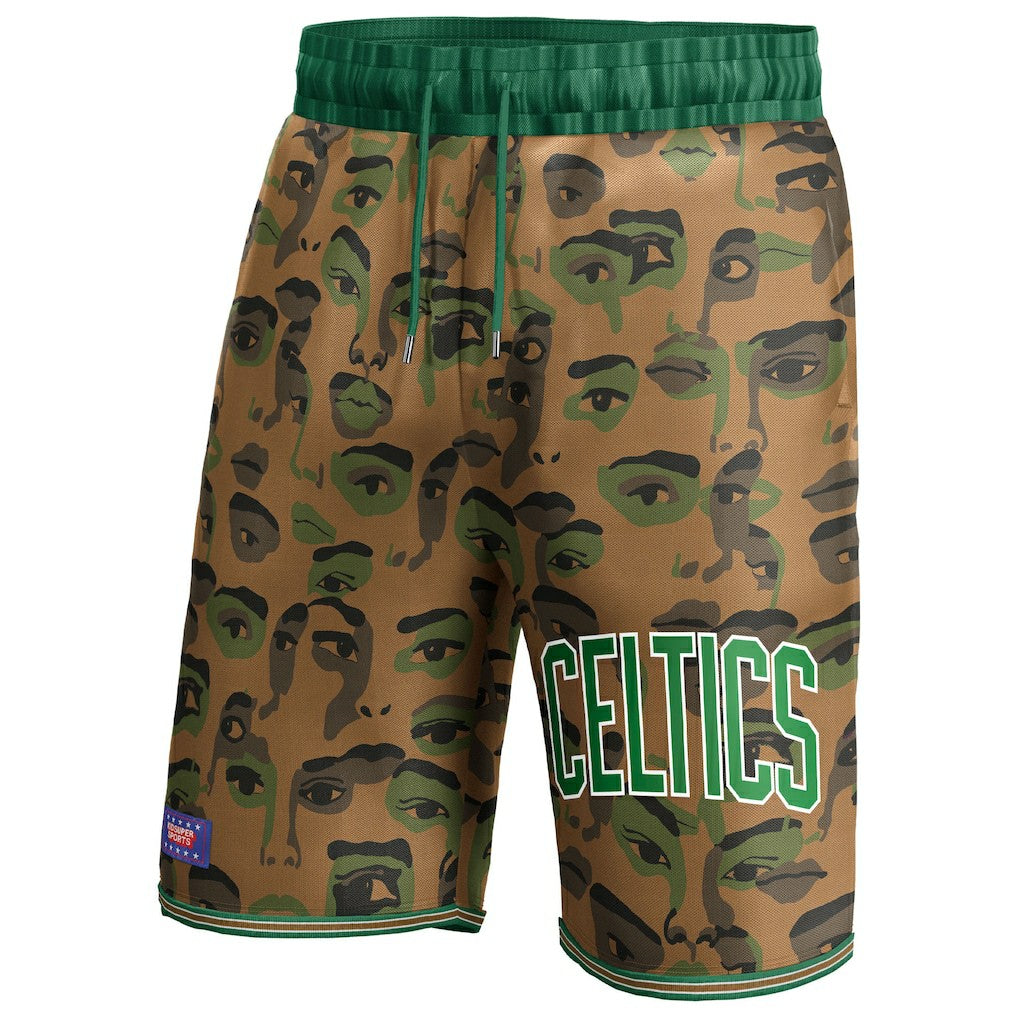 Boston Celtics NBA & KidSuper Studios Unisex Hometown Shorts - Brown | Fanatics online