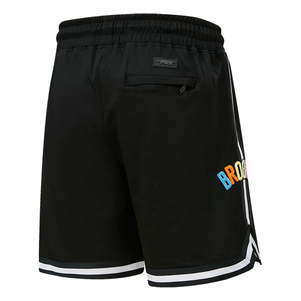 Brooklyn Nets Pro Standard Washed Neon Shorts - Black on sale