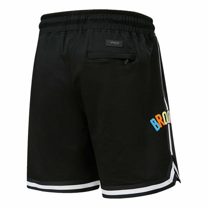 Brooklyn Nets Pro Standard Washed Neon Shorts - Black on sale