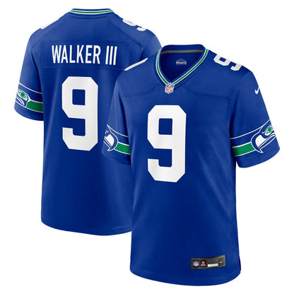 Kenneth Walker III Seattle Seahawks Throwback Player Game Jersey - Royal | Nike outlet