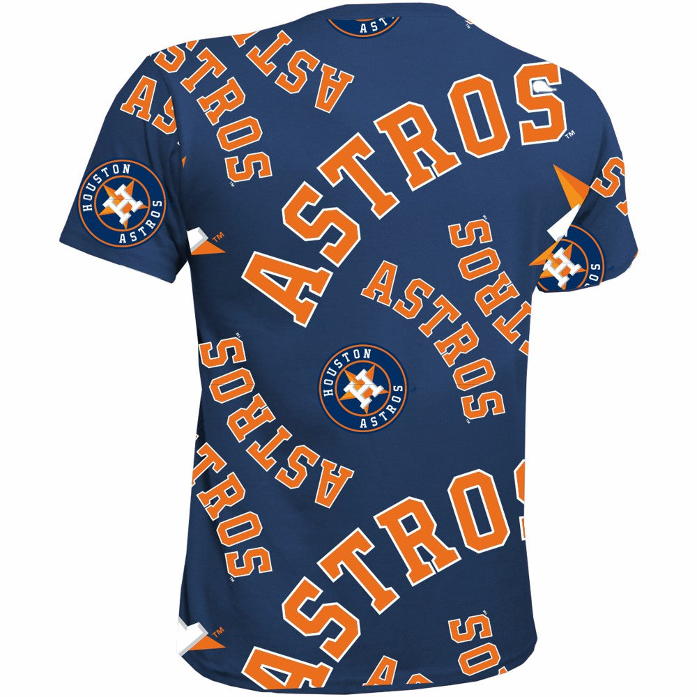 Houston Astros Stitches Youth Allover Team T-Shirt - Navy