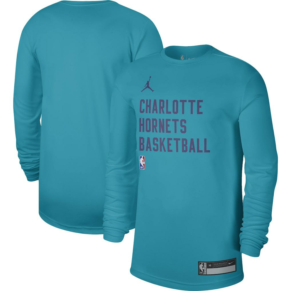 Charlotte Hornets Jordan Brand Unisex 2023/24 Legend On-Court Practice Long Sleeve T-Shirt - Teal on sale