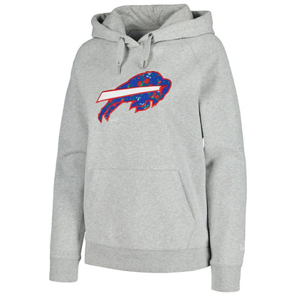 Buffalo Bills New Era Women's Floral Raglan Pullover Hoodie - Gray sale