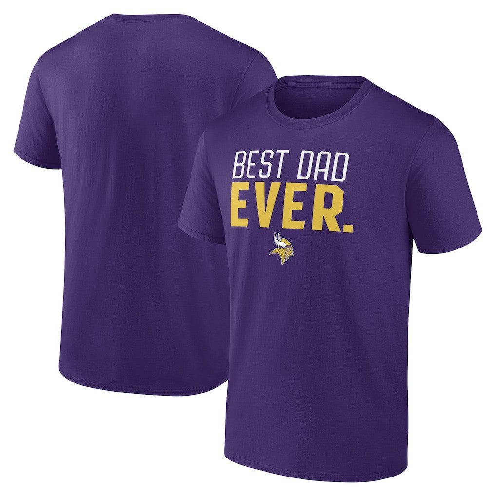 Minnesota Vikings Best Dad Ever Team T-Shirt - Purple cheap