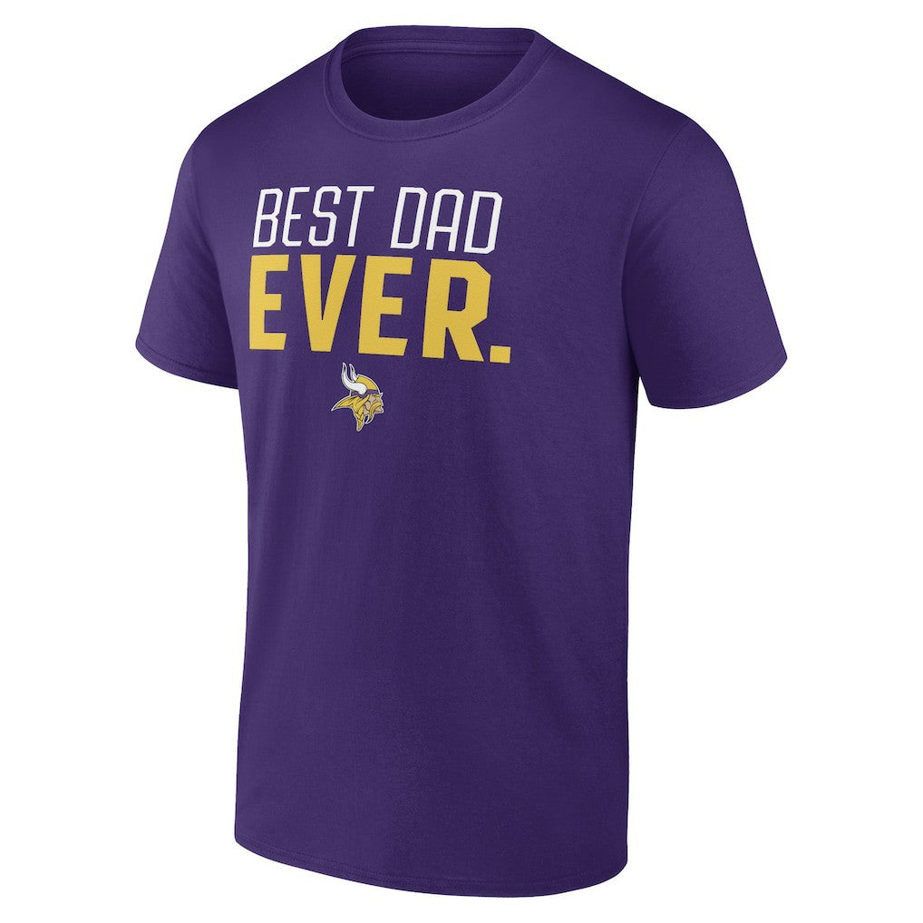 Minnesota Vikings Best Dad Ever Team T-Shirt - Purple cheap