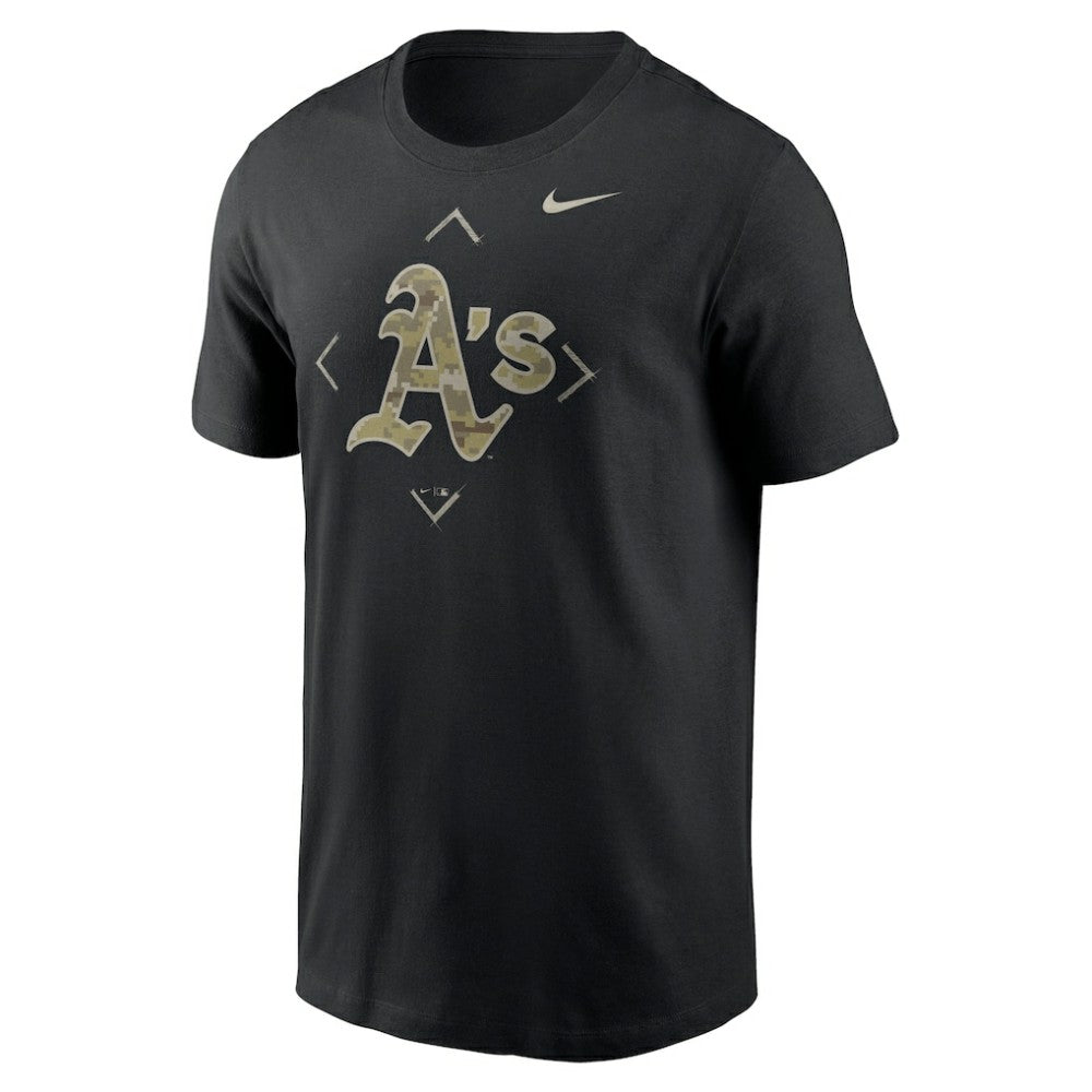 Athletics Camo Logo T-Shirt - Black | Nike