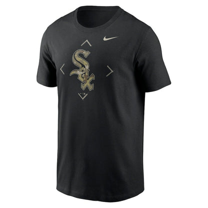 Chicago White Sox Camo Logo T-Shirt - Black | Nike