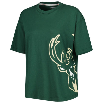 Milwaukee Bucks Tommy Jeans Women's Bianca T-Shirt - Hunter Green shop