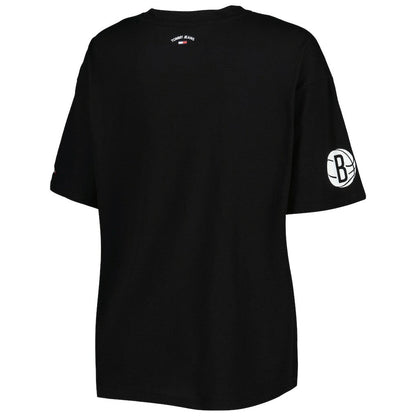 Brooklyn Nets Tommy Jeans Women's Bianca T-Shirt - Black for sale