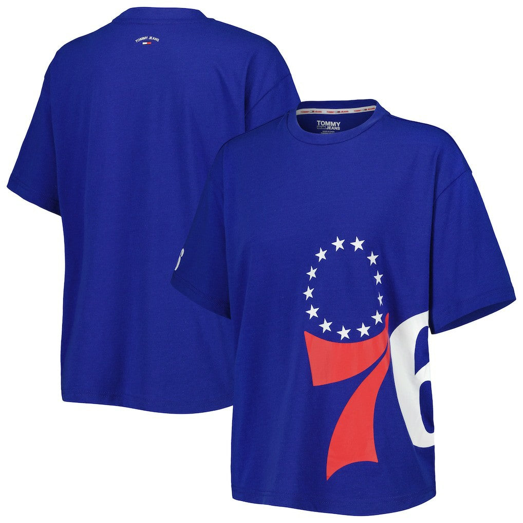 Philadelphia 76ers Tommy Jeans Women's Bianca T-Shirt - Royal outlet