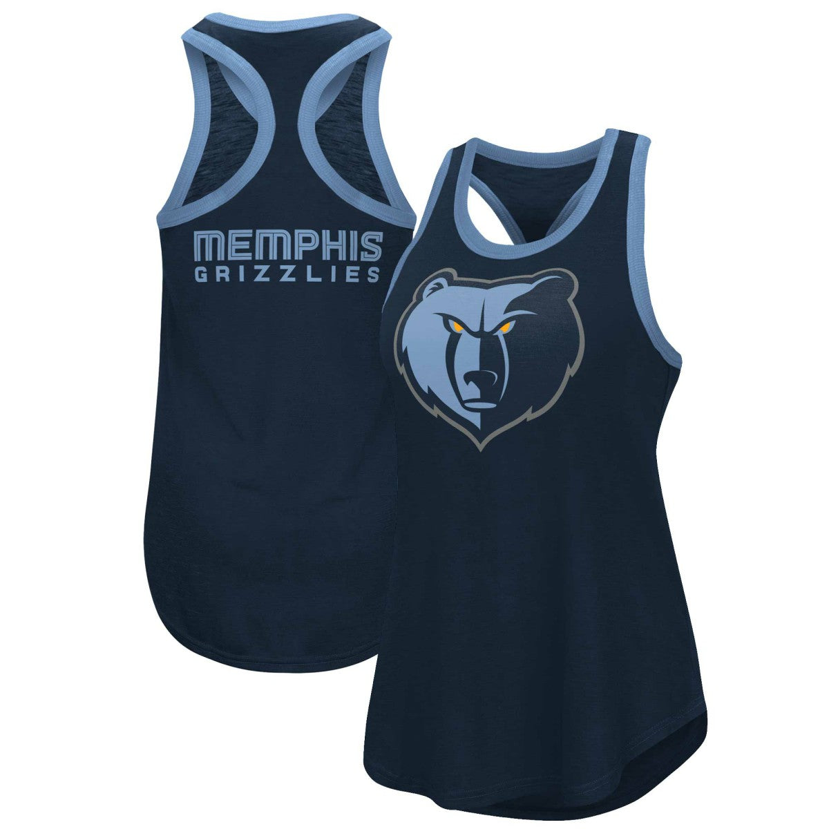 Memphis Grizzlies G-III 4Her by Carl Banks Women's Showdown Scoop-Neck Racerback Tank Top - Navy shop