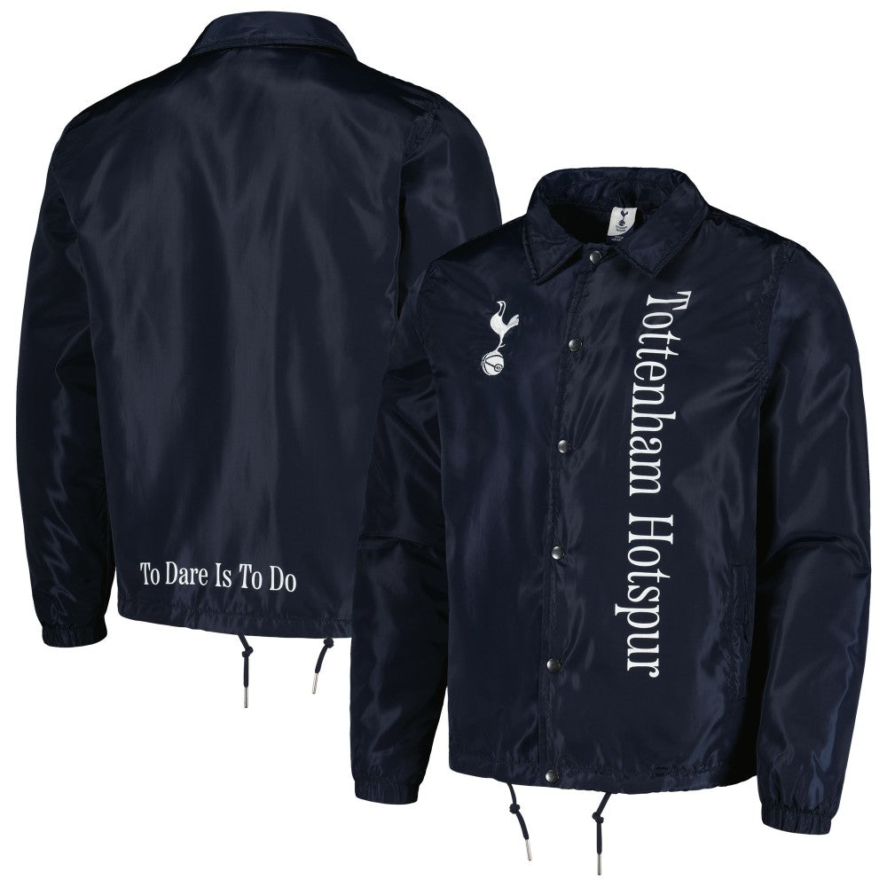 Tottenham Hotspur Coaches Full-Snap Jacket - Navy shop