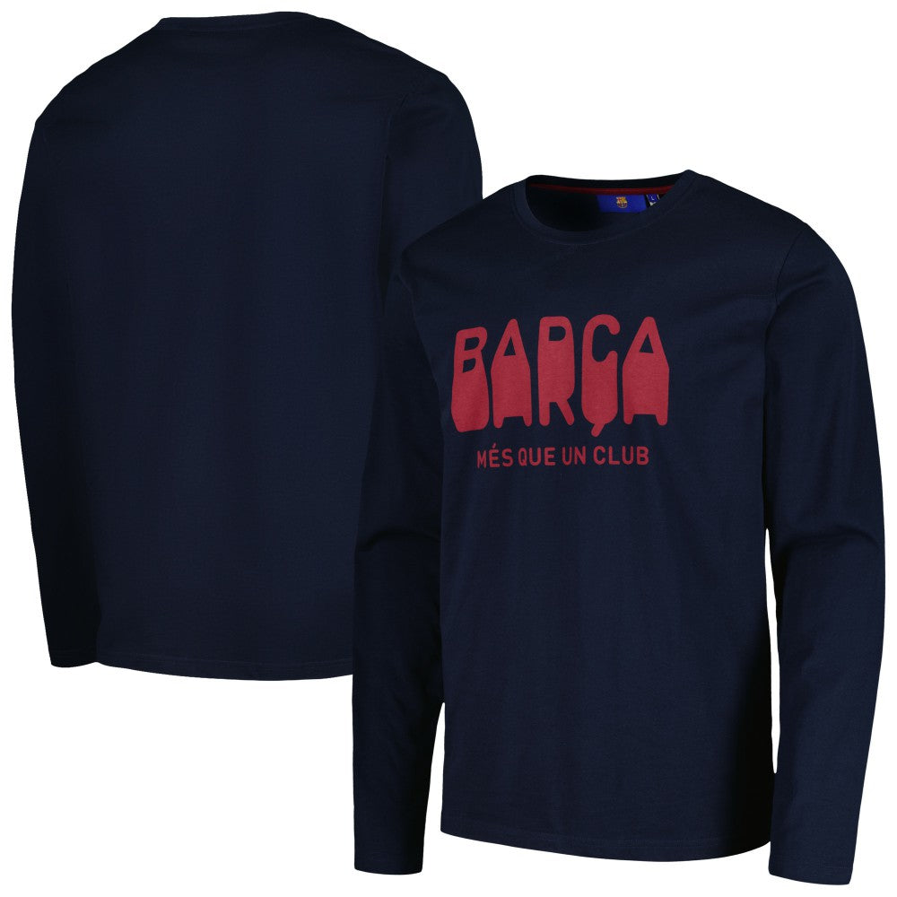 Barcelona Heavy Long Sleeve T-Shirt - Navy online
