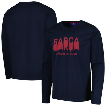 Barcelona Heavy Long Sleeve T-Shirt - Navy online