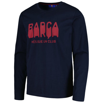 Barcelona Heavy Long Sleeve T-Shirt - Navy online