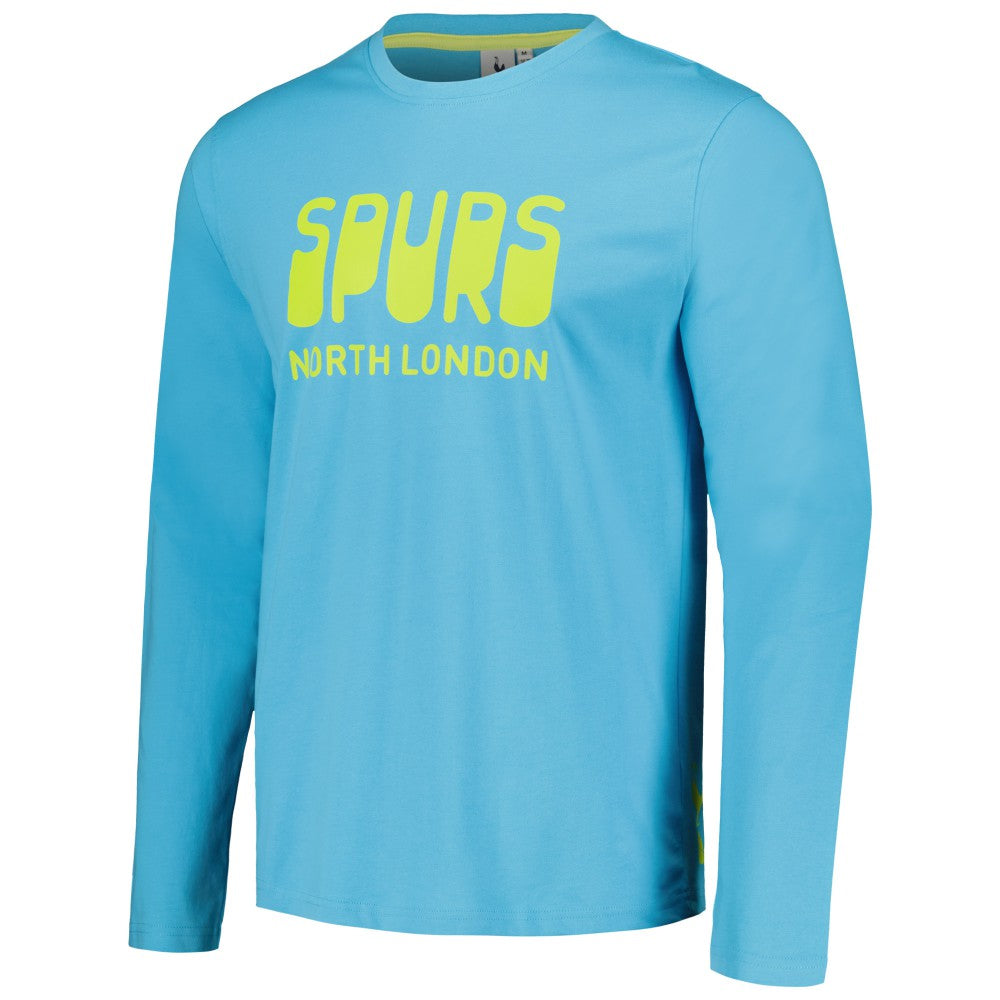 Tottenham Hotspur Heavy Long Sleeve T-Shirt - Aqua for sale