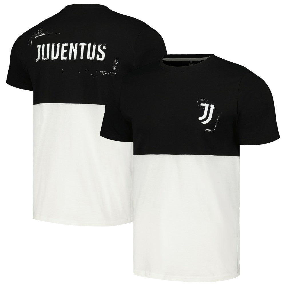 Juventus Block West T-Shirt - Black/White cheap