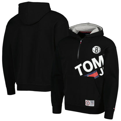 Brooklyn Nets Tommy Jeans Bernard Half-Zip Hoodie - Black online