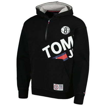 Brooklyn Nets Tommy Jeans Bernard Half-Zip Hoodie - Black online