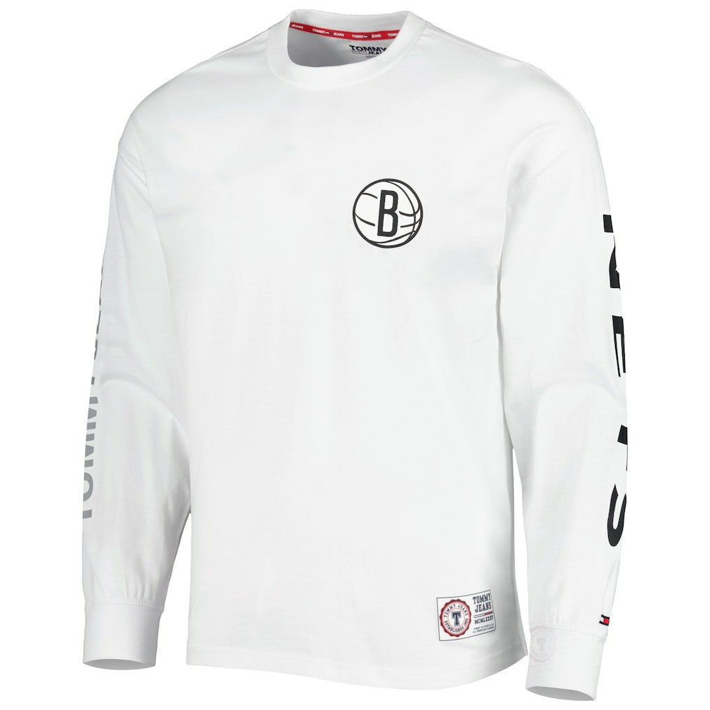 Brooklyn Nets Tommy Jeans Matthew 2-In-1 T-Shirt & Hoodie Combo Set - Black/White cheap