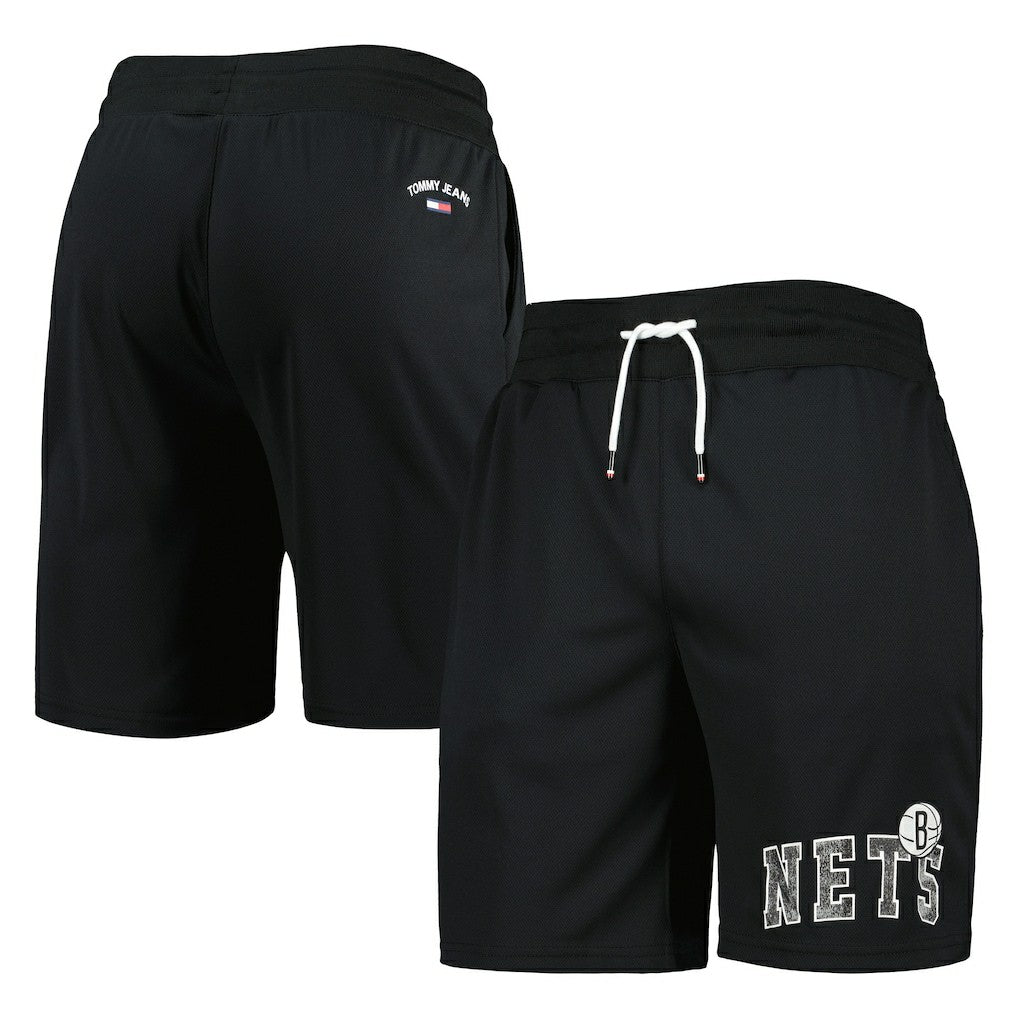 Brooklyn Nets Tommy Jeans Mike Mesh Basketball Shorts - Black on sale