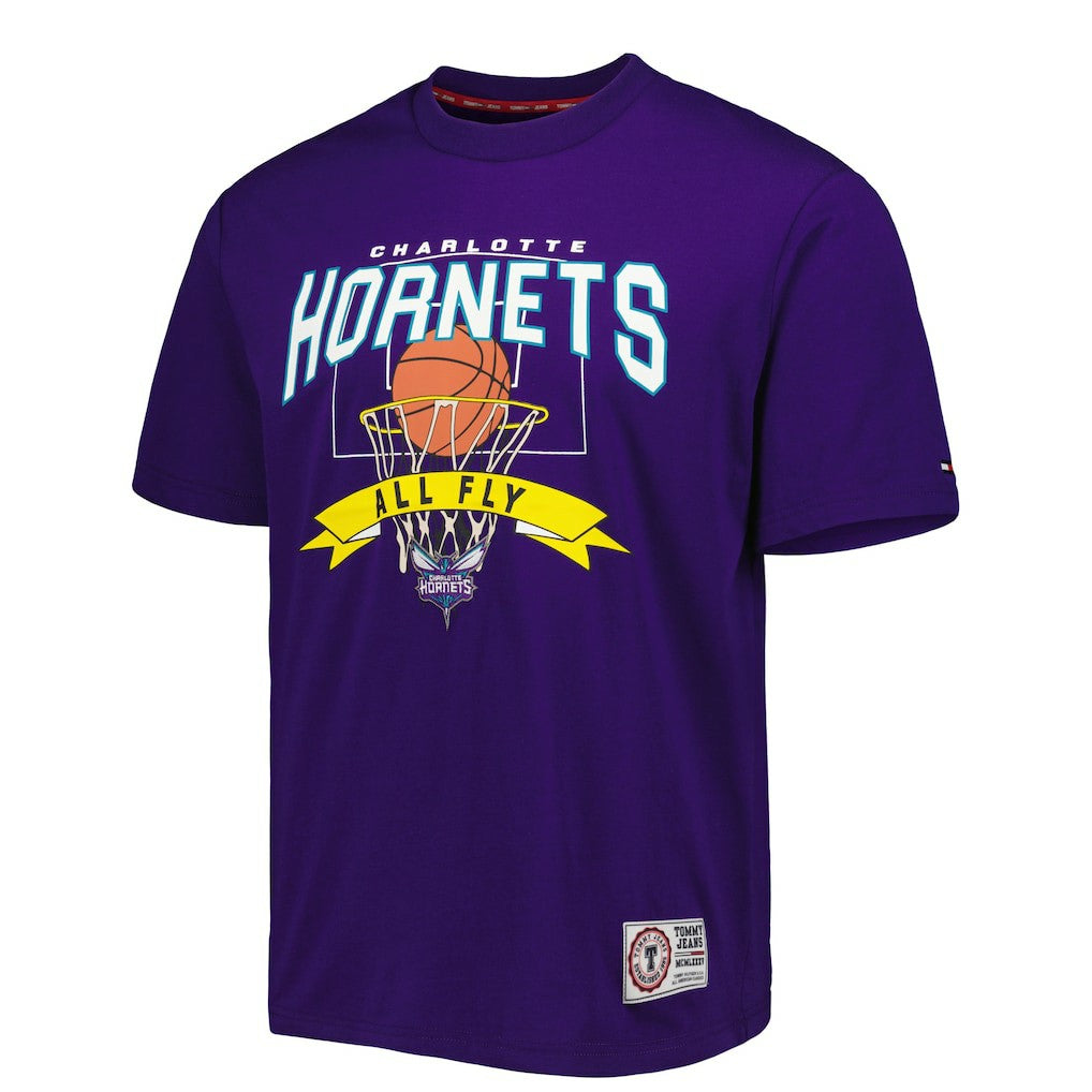 Charlotte Hornets Tommy Jeans Tim Backboard T-Shirt - Purple outlet