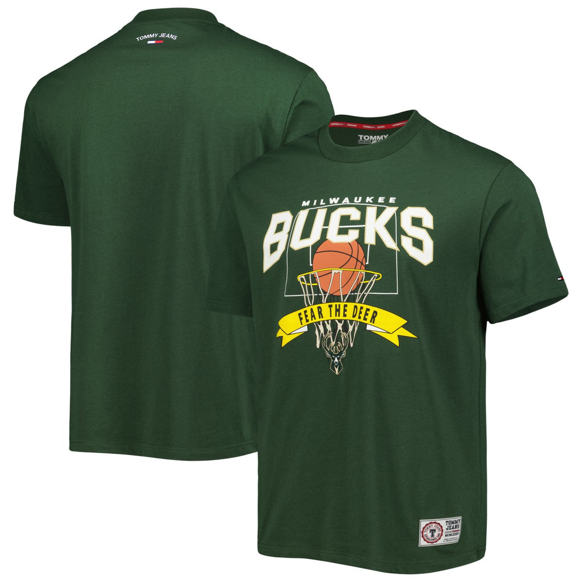 Milwaukee Bucks Tommy Jeans Tim Backboard T-Shirt - Hunter Green sale