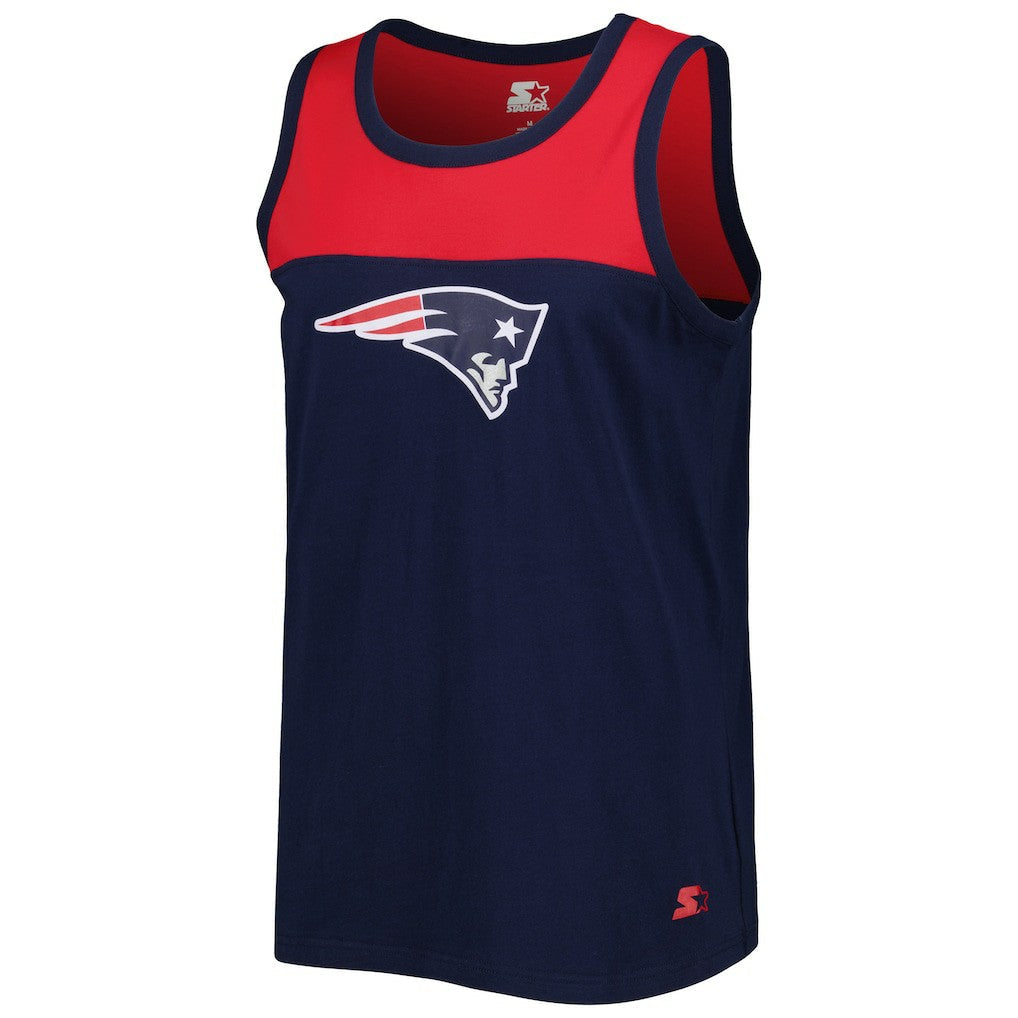 New England Patriots Starter Logo Touchdown Fashion Tank Top - Navy/Red online