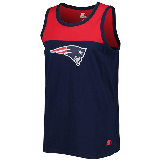 New England Patriots Starter Logo Touchdown Fashion Tank Top - Navy/Red online