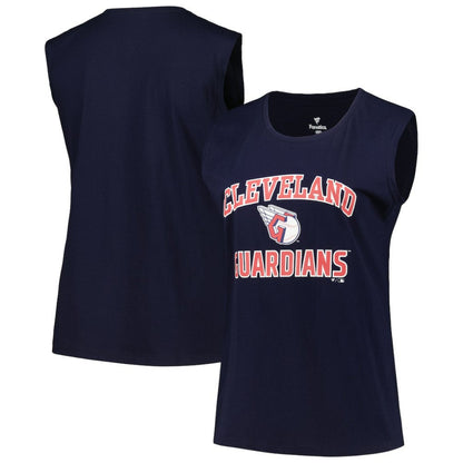 Cleveland Guardians Profile Women's Plus Size Tank Top - Navy