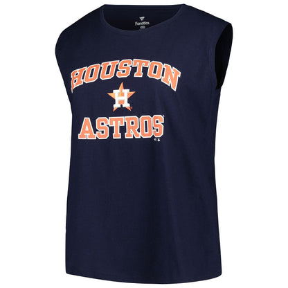 Houston Astros Profile Women's Plus Size Tank Top - Navy